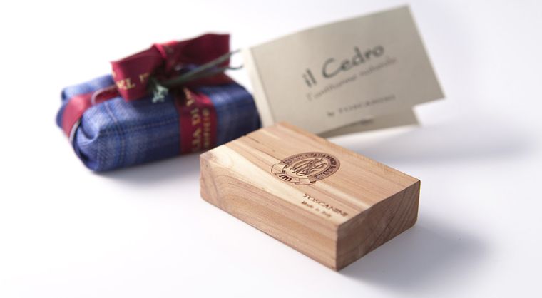 bespoke give away gift cedar block
